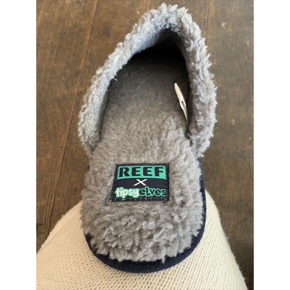 NEW REEF X TIPSY ELVES Mens Go Big Or Go Home Slippers Size 7 SLIP ON CI5834 main image 8